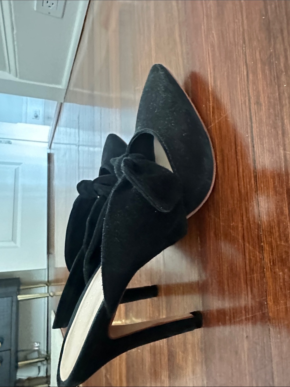 Loeffler Randall Black Knot-Front Pointed Heels - Picture 4 of 6